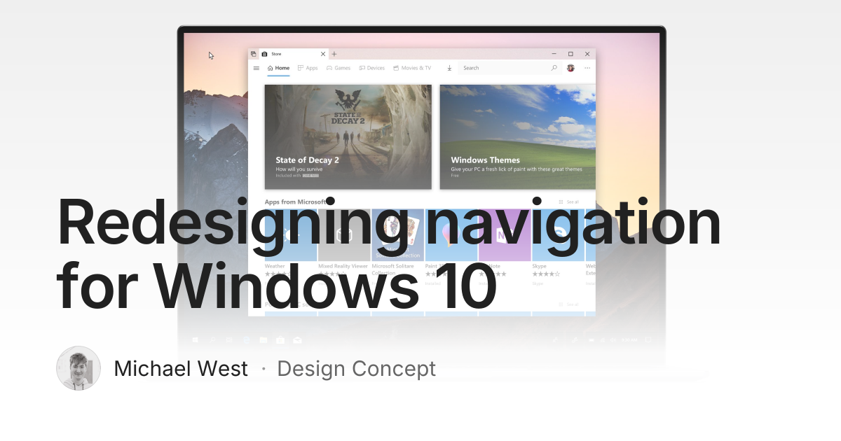 Redesigning navigation for Windows 10 — Michael